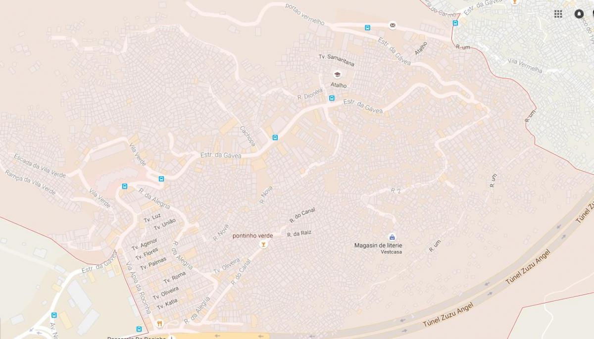 નકશો favela Rocinha