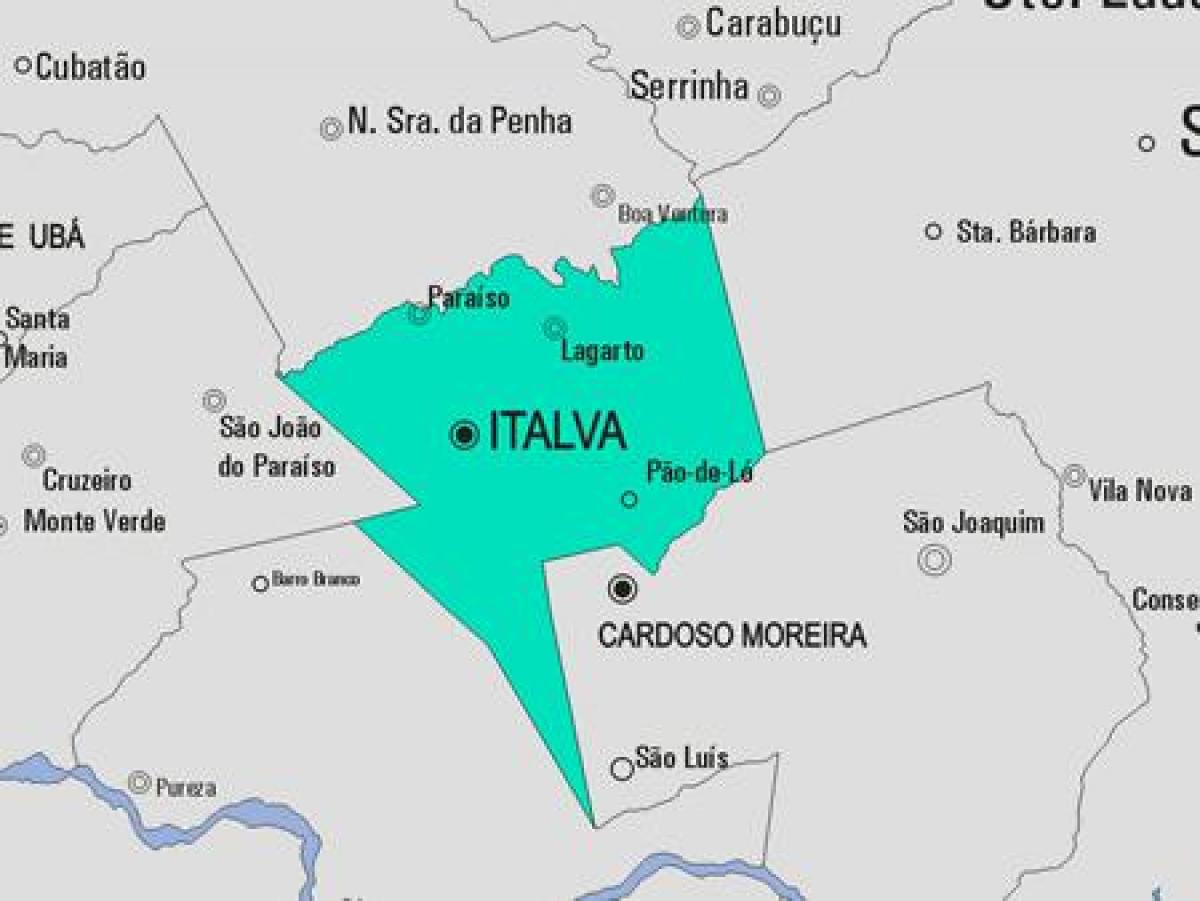 નકશો Italva નગરપાલિકા