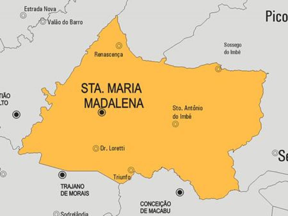 નકશો સાન્ટા મારિયા Madalena નગરપાલિકા