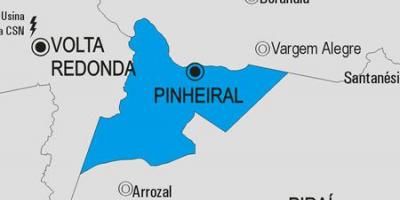 નકશો Pinheiral નગરપાલિકા
