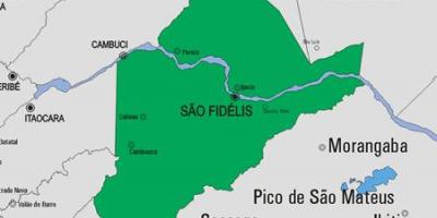 નકશો સાઓ ફ્રાન્સિસ્કો દ Itabapoana નગરપાલિકા