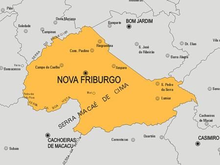 નકશો Nova Friburgo નગરપાલિકા