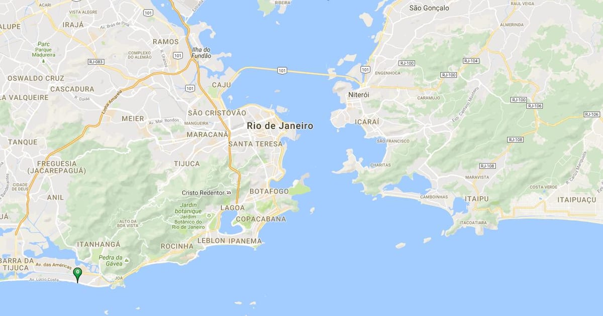 નકશો બીચ દા Barra Tijuca