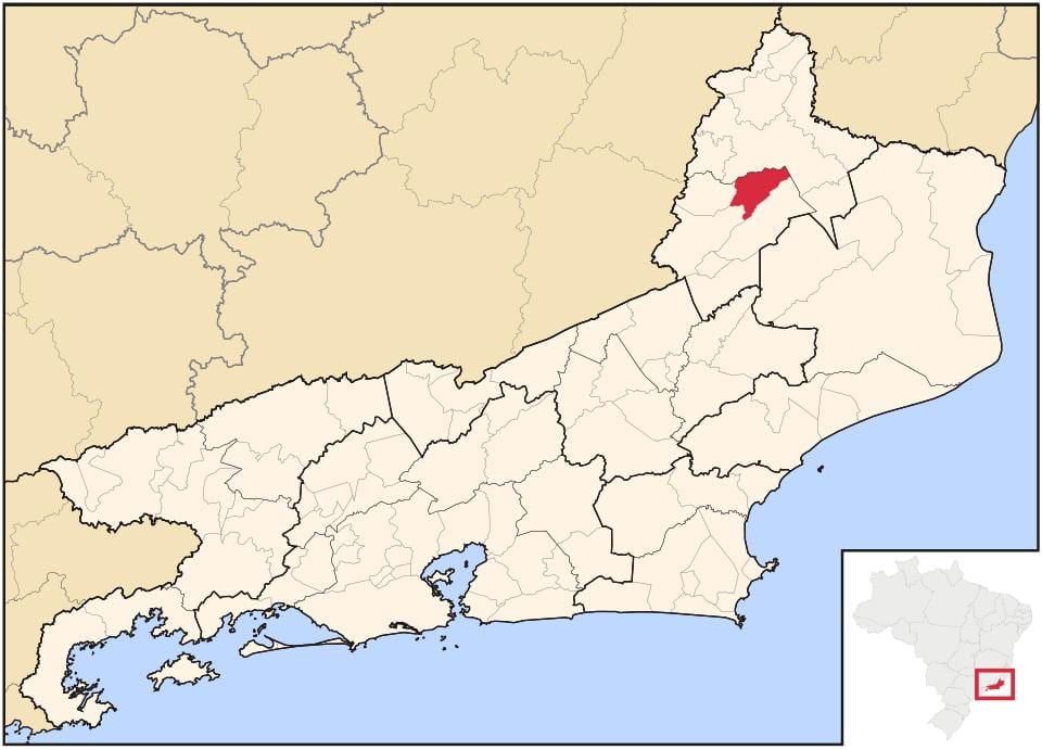 નકશો સાઓ જોસ દ Ubá