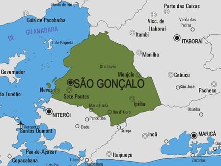 નકશો સાઓ Gonçalo નગરપાલિકા