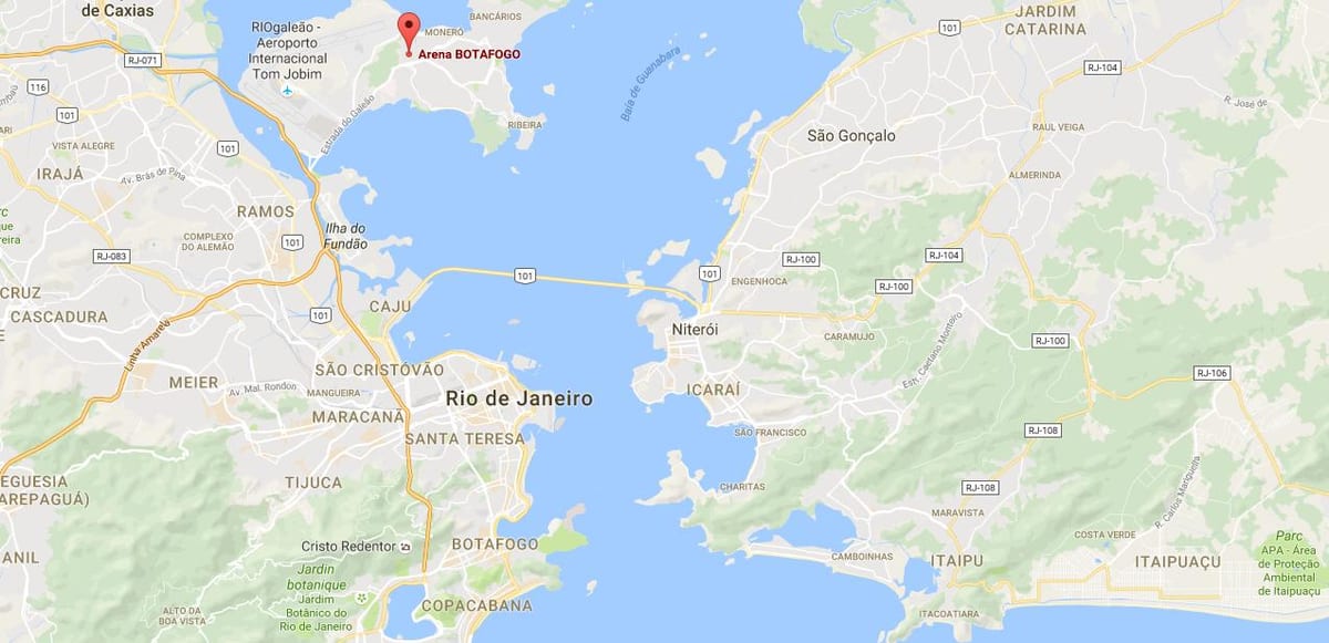 નકશો સ્ટેડિયમ Luso-Brasileiro