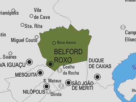 નકશો Belford Roxo નગરપાલિકા