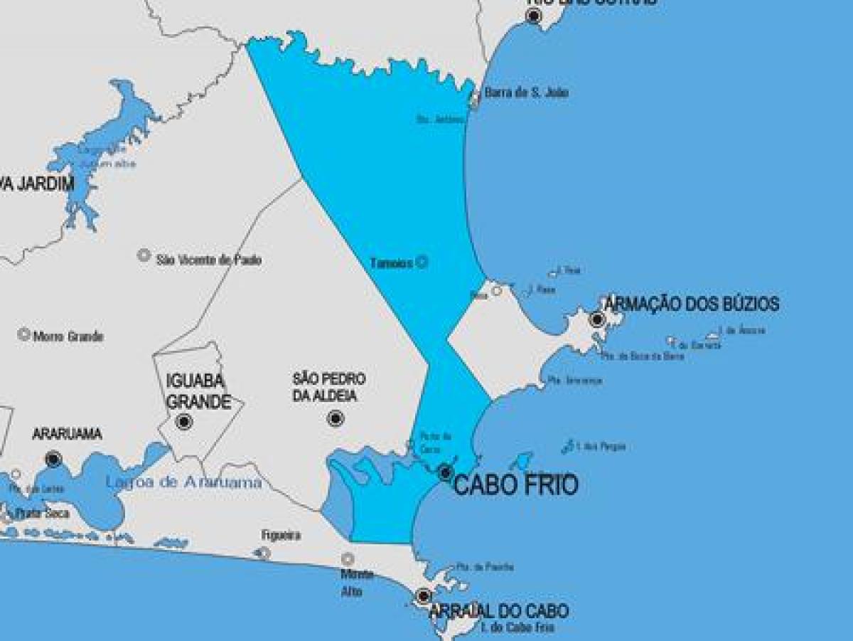 નકશો Cabo Frio નગરપાલિકા