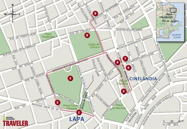 નકશો Cinelândia