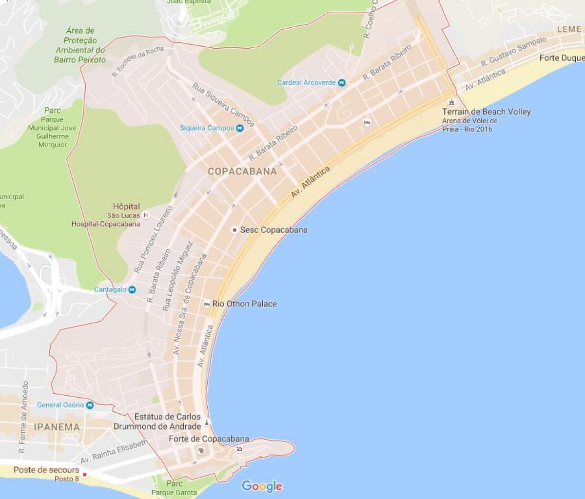 નકશો Copacabana