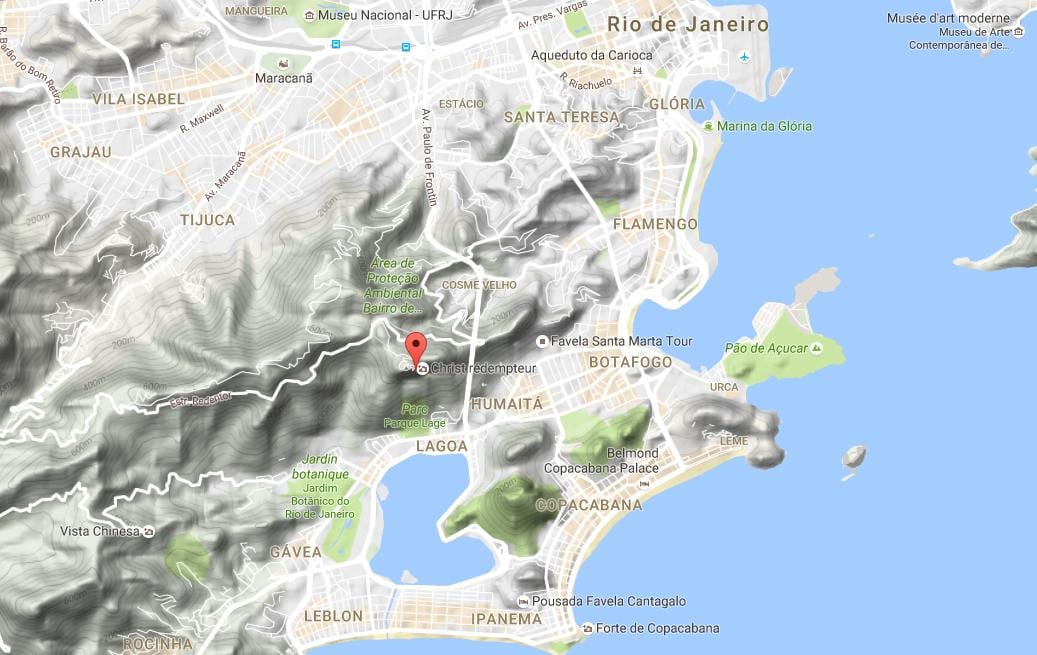 નકશો Corcovado