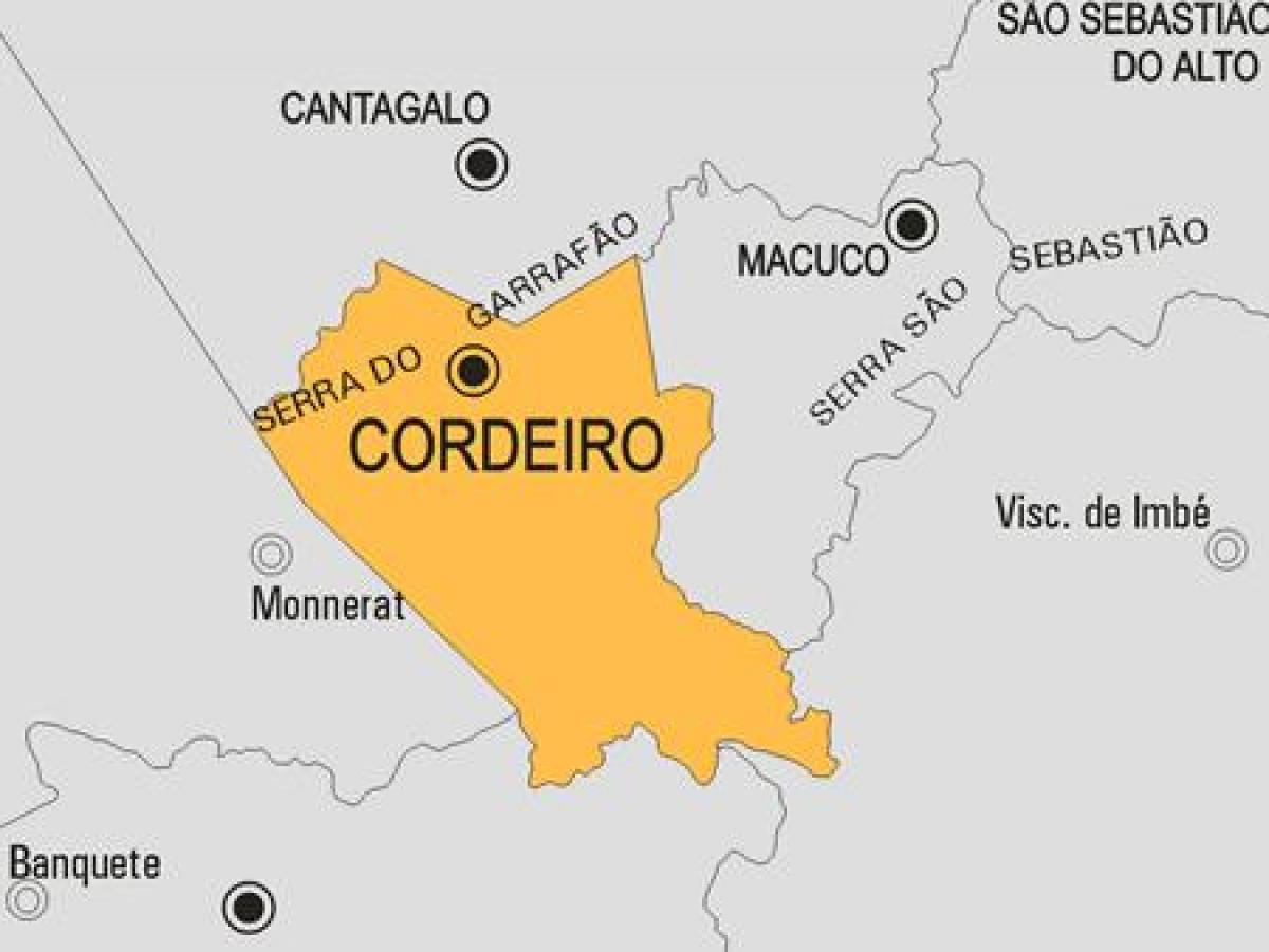 નકશો Cordeiro નગરપાલિકા