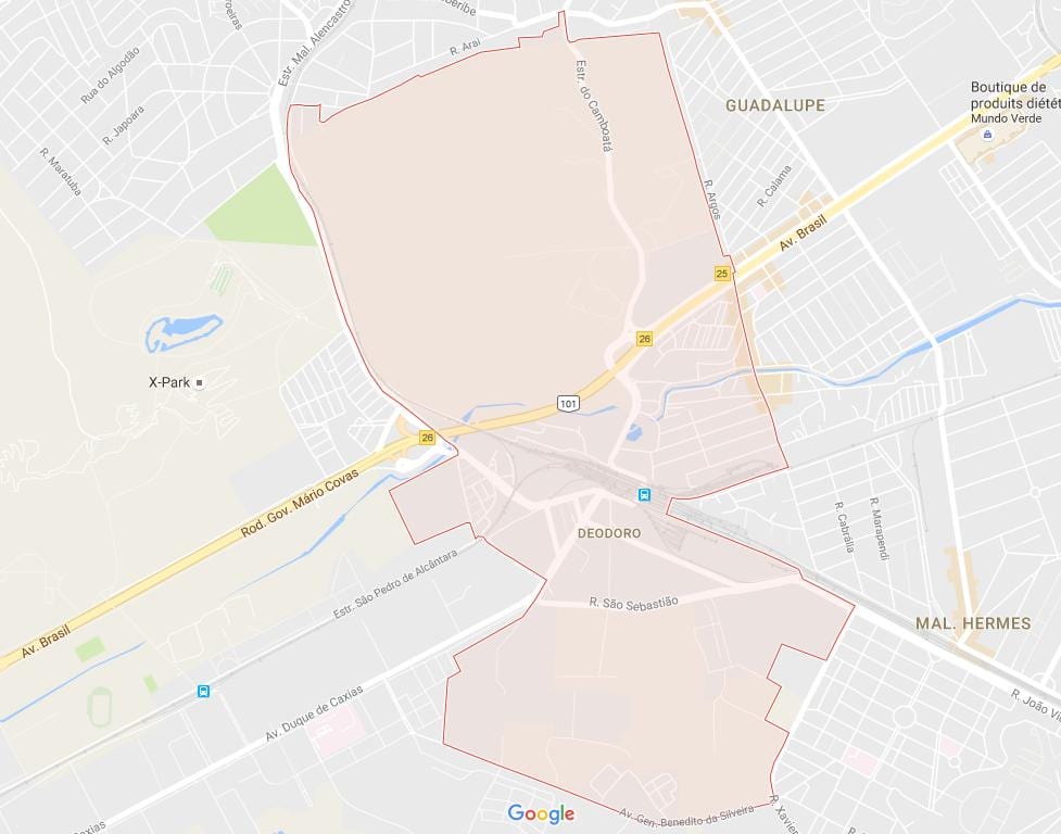 નકશો Deodoro