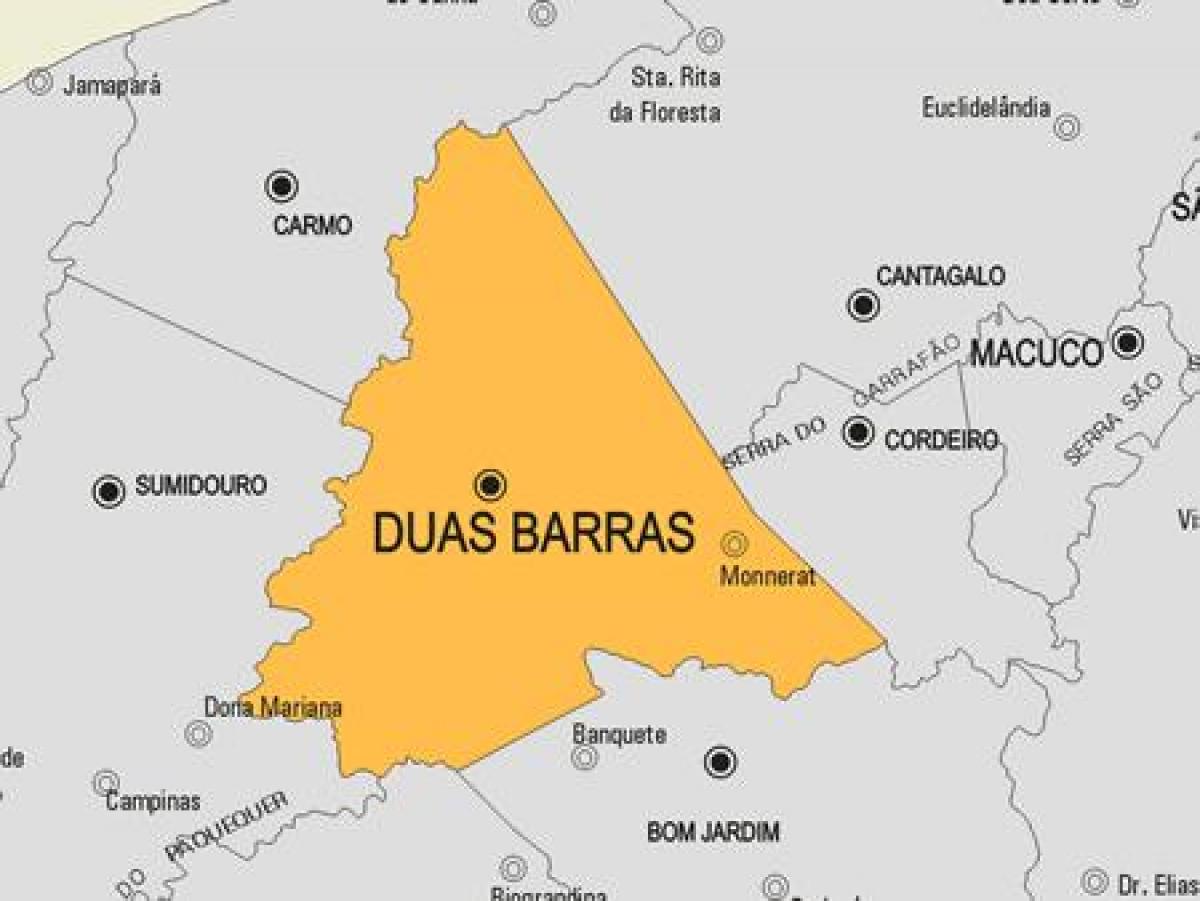 નકશો Duas Barras નગરપાલિકા
