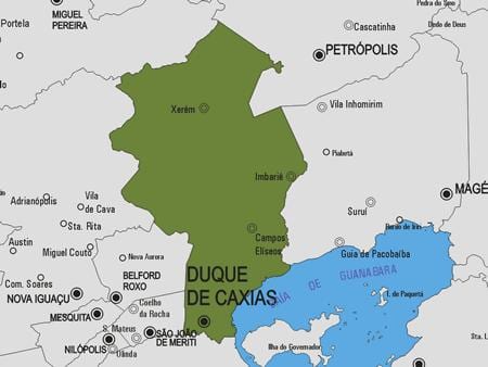 નકશો Duque દ Caxias નગરપાલિકા