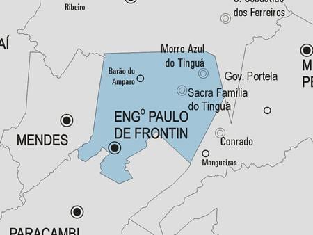 નકશો Engenheiro પાઉલો દ Frontin નગરપાલિકા