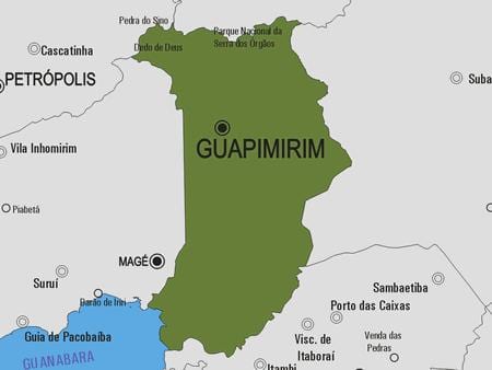 નકશો Guapimirim નગરપાલિકા