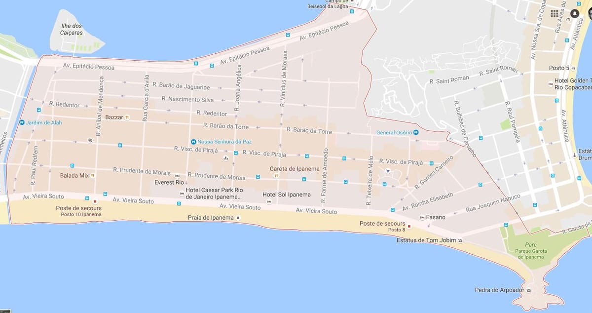 નકશો Ipanema