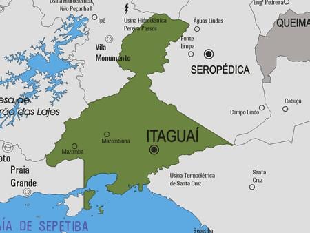 નકશો Itaguaí નગરપાલિકા