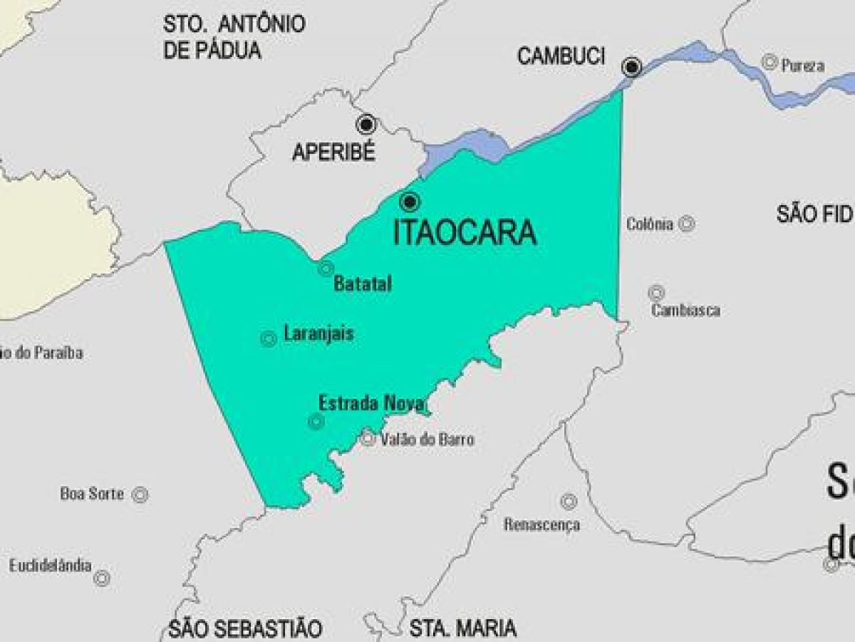 નકશો Itaocara નગરપાલિકા
