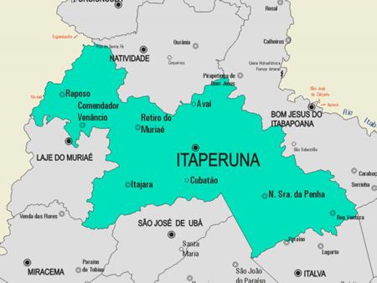 નકશો Itaperuna નગરપાલિકા