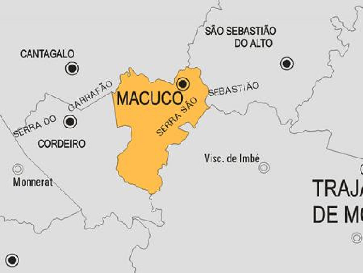 નકશો Macuco નગરપાલિકા