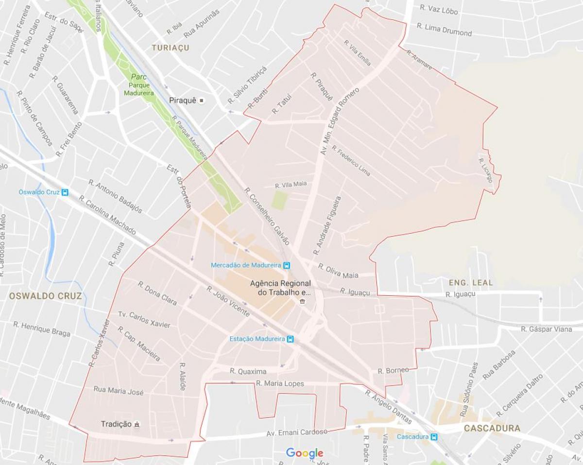 નકશો Madureira