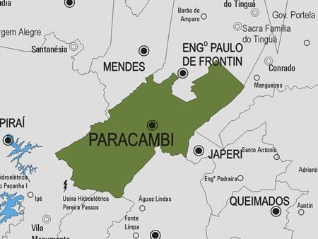 નકશો Paracambi નગરપાલિકા