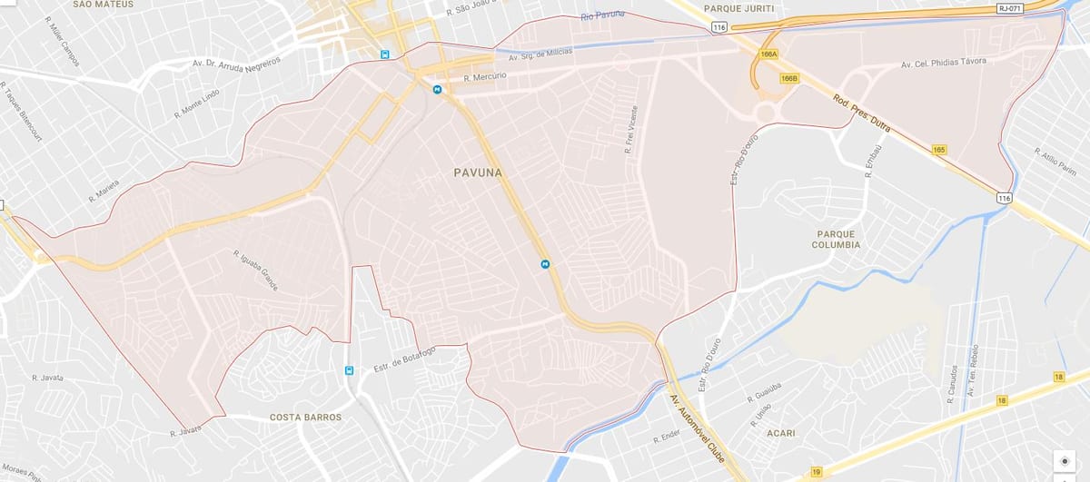 નકશો Pavuna