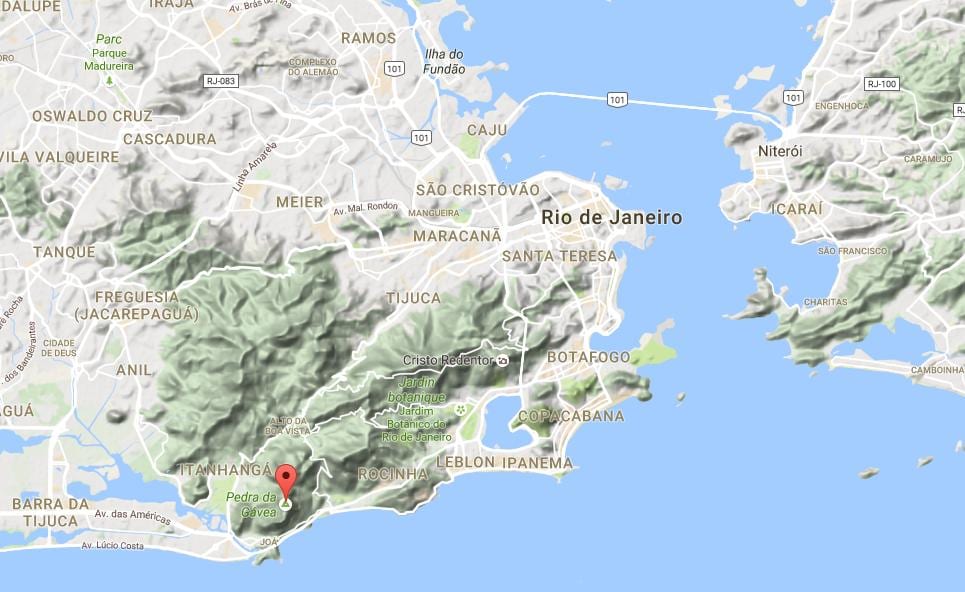 નકશો Pedra દા Gávea