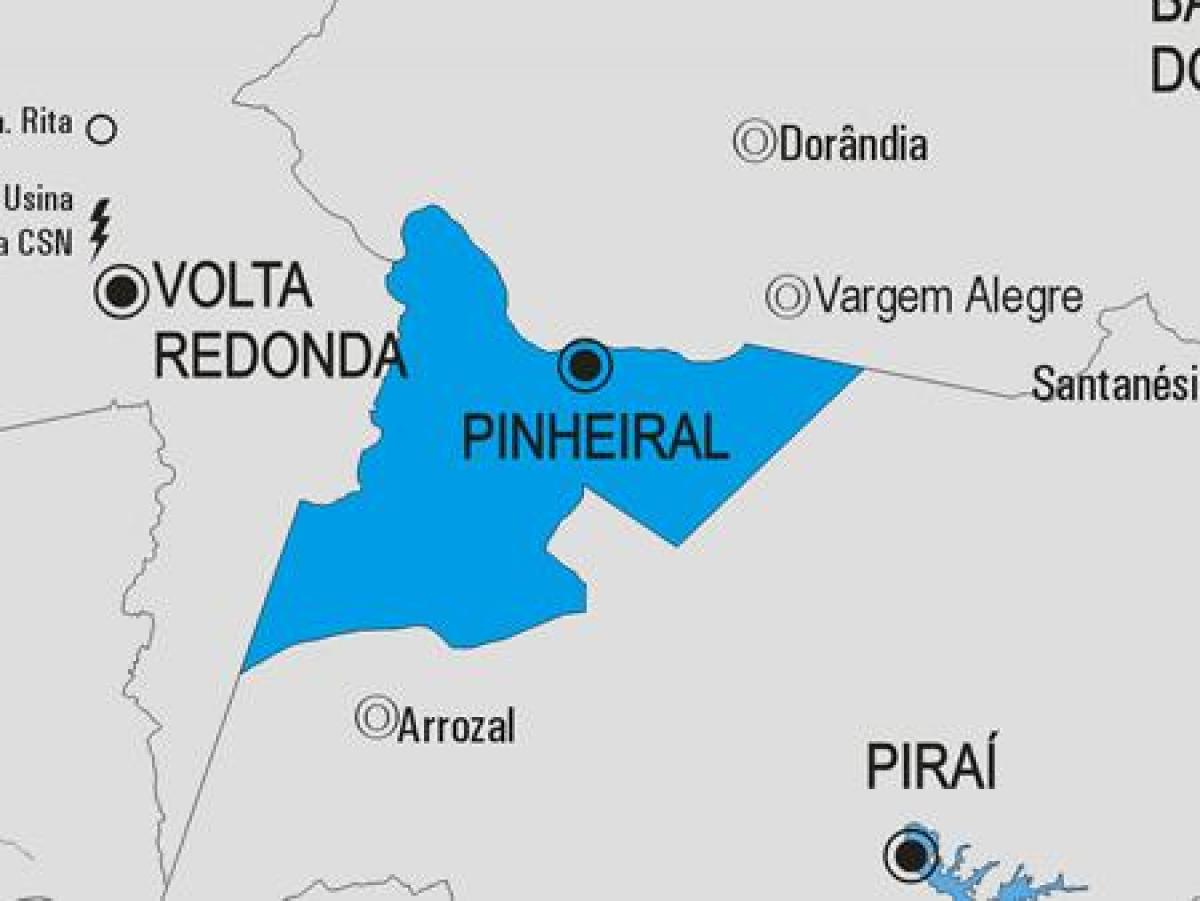 નકશો Pinheiral નગરપાલિકા