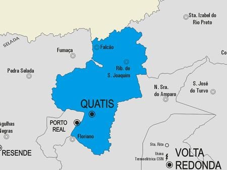 નકશો Quatis નગરપાલિકા