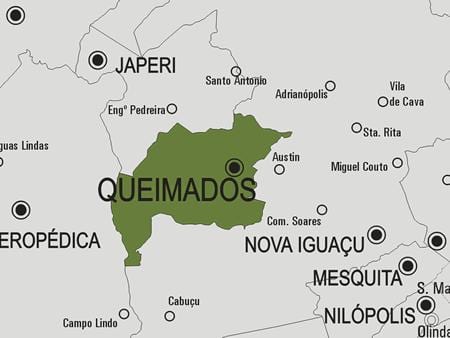 નકશો Queimados નગરપાલિકા