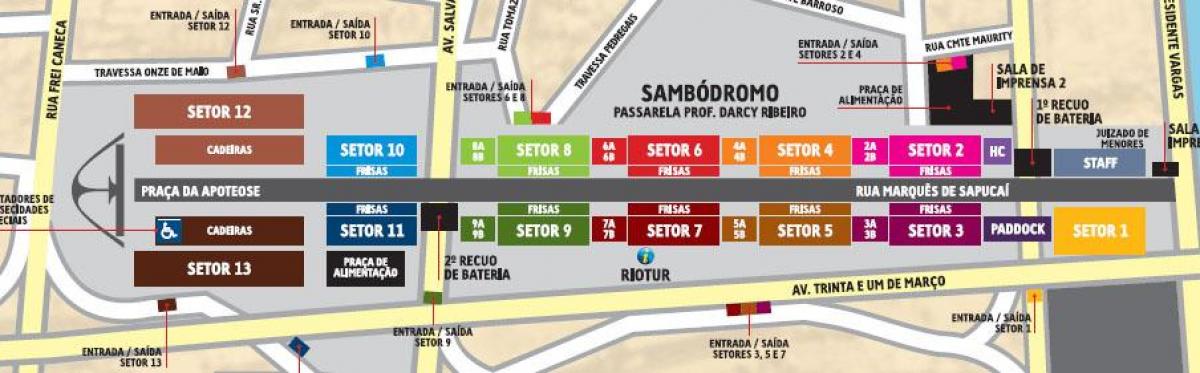 નકશો Sambódromo