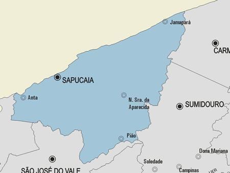 નકશો Sapucaia નગરપાલિકા