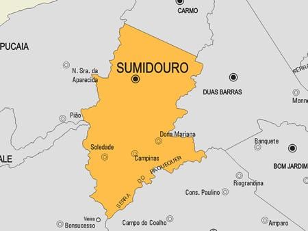 નકશો Sumidouro નગરપાલિકા