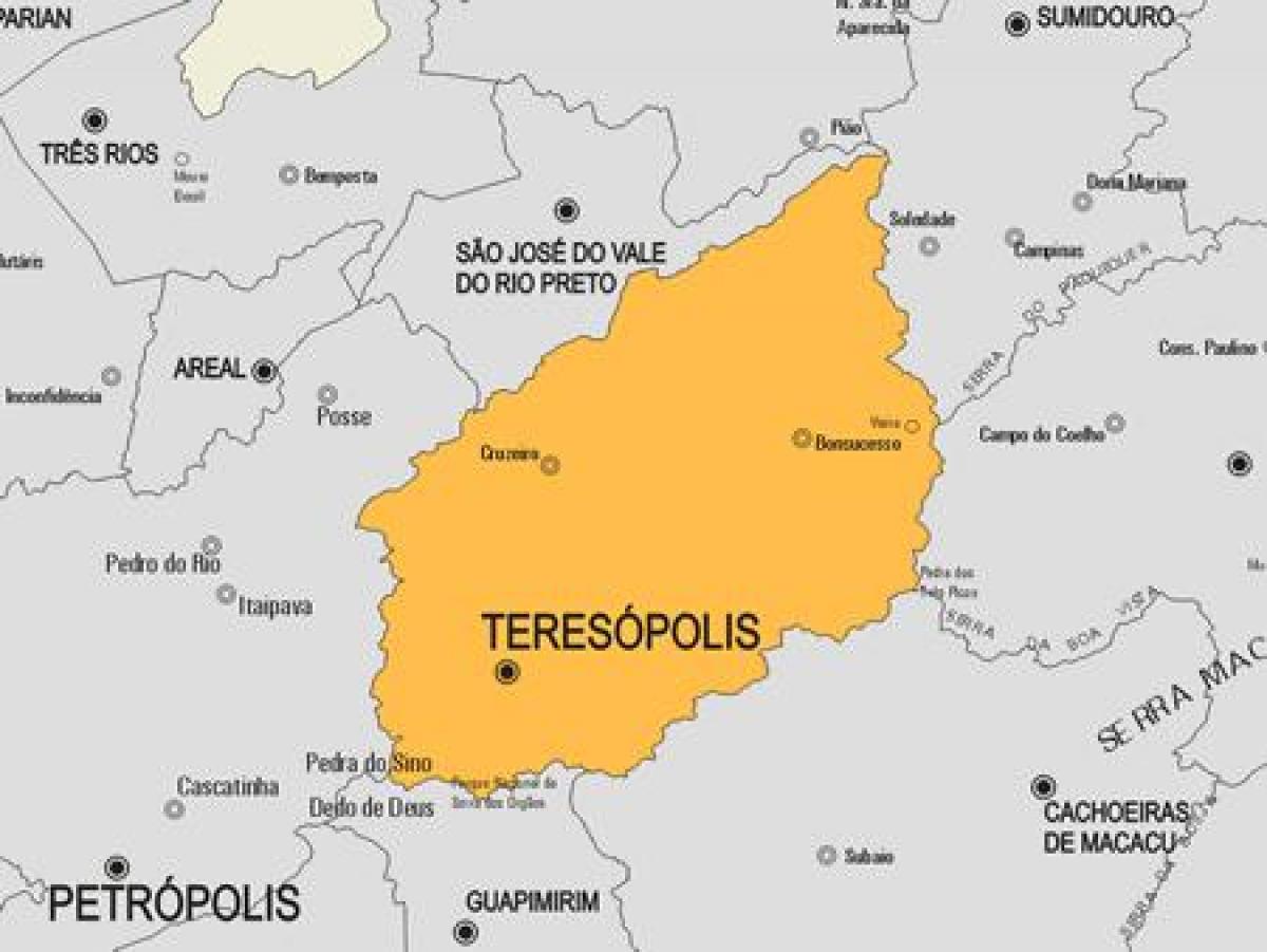 નકશો Teresópolis નગરપાલિકા