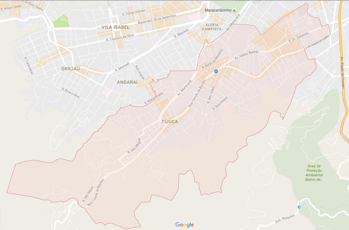નકશો Tijuca