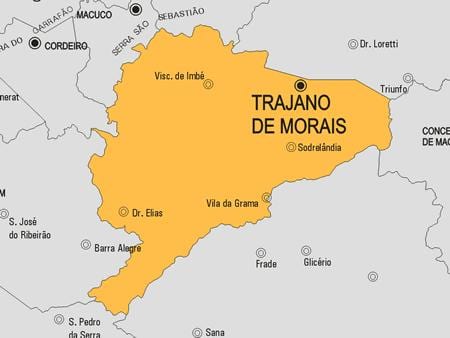 નકશો Trajano દ Morais નગરપાલિકા