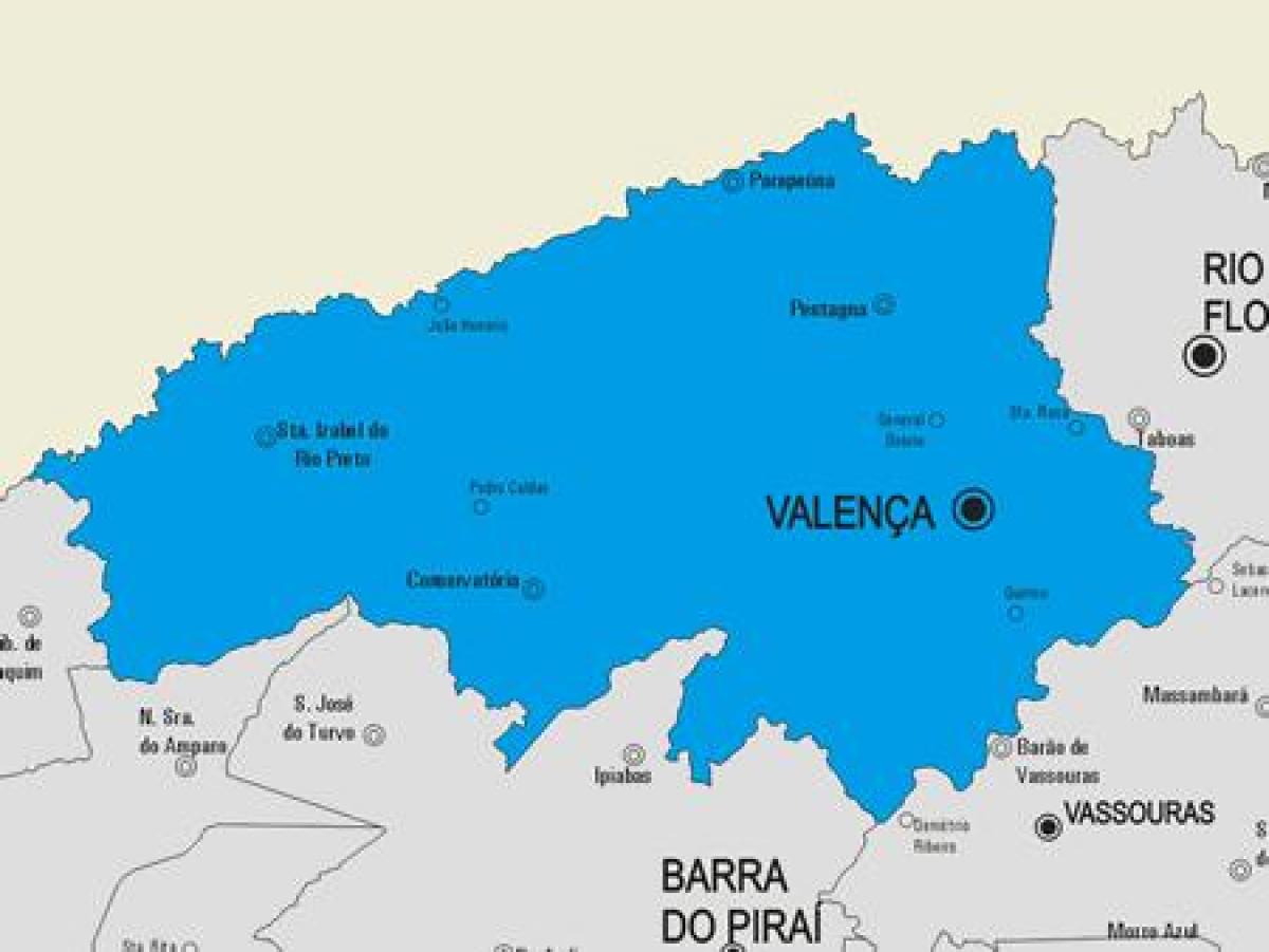 નકશો Valença નગરપાલિકા