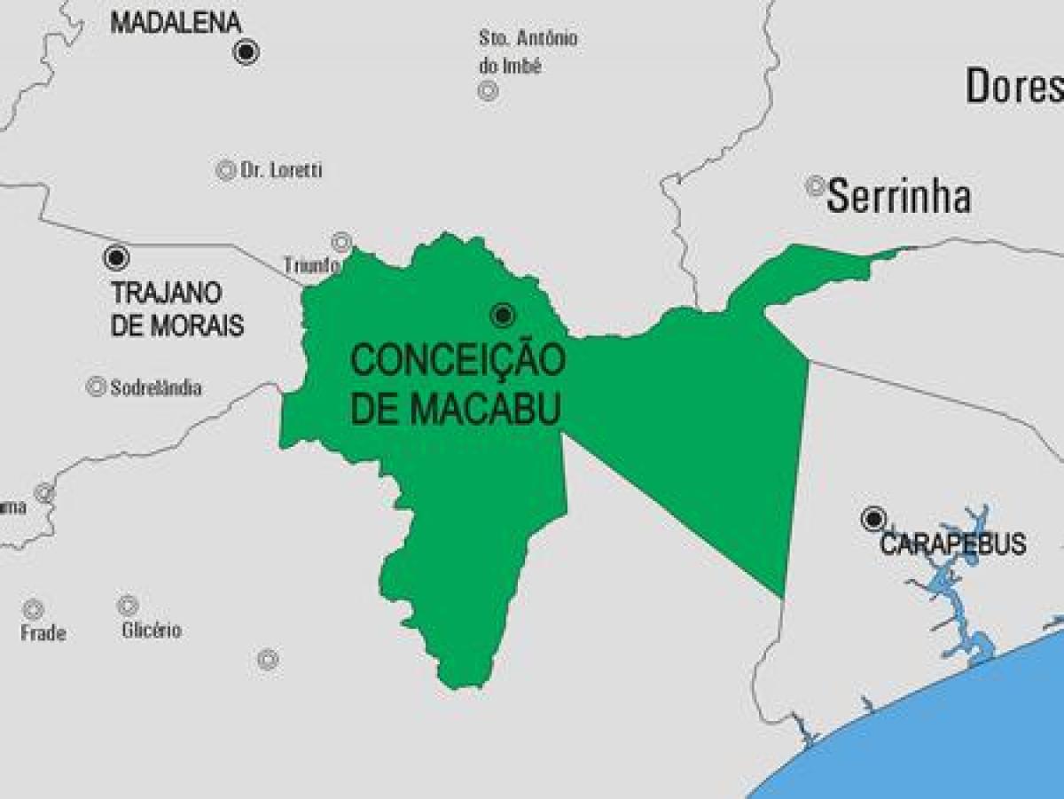 નકશો કોન્સીકાઓ દ Macabu નગરપાલિકા