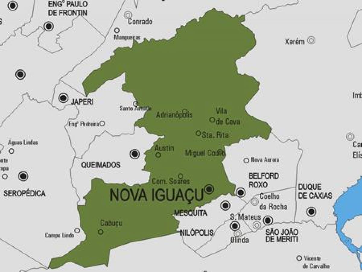 નકશો Nova Iguaçu નગરપાલિકા