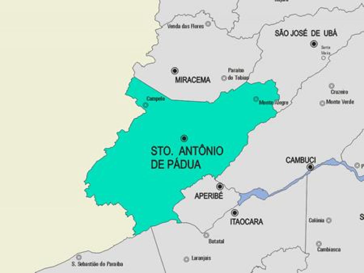 નકશો સંતો Antônio દ Pádua નગરપાલિકા