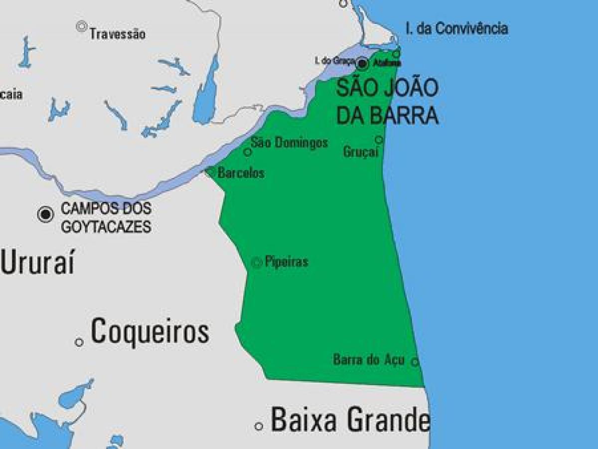 નકશો સાઓ જાઓ દા Barra નગરપાલિકા