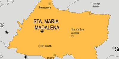 નકશો સાન્ટા મારિયા Madalena નગરપાલિકા