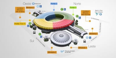 નકશો સ્ટેડિયમ Maracana