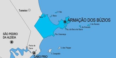 નકશો Armação dos Búzios નગરપાલિકા