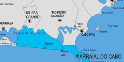 નકશો Arraial do Cabo નગરપાલિકા
