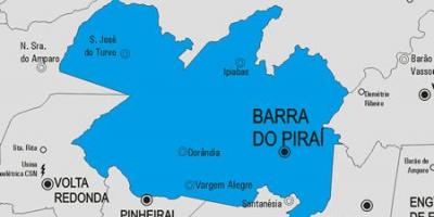 નકશો Barra કરી Piraí નગરપાલિકા