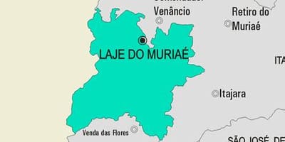 નકશો Laje શું Muriaé નગરપાલિકા
